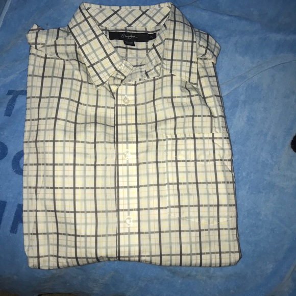 Sean John XL button down striped short sleeved New - Picture 5 of 6